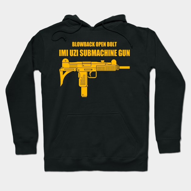 Uzi submachine gun Hoodie by Niken12